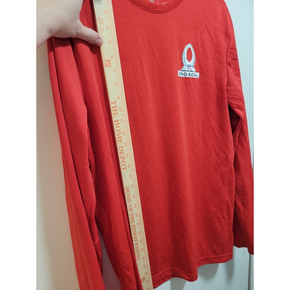 Nike NFL On-Field Dri-FIT Pro Bowl Red Long Sleeve Shirt Men's Size L - Picture 13 of 14
